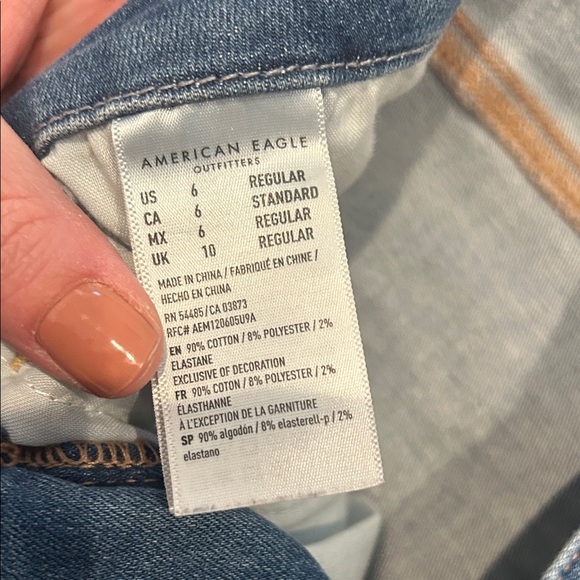 American Eagle Blue Skinny Jeans size 6 - Picture 3 of 6